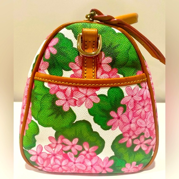 Dooney & Bourke Hydrangea Satchel Barrel Bag Pink Red - Picture 3 of 16